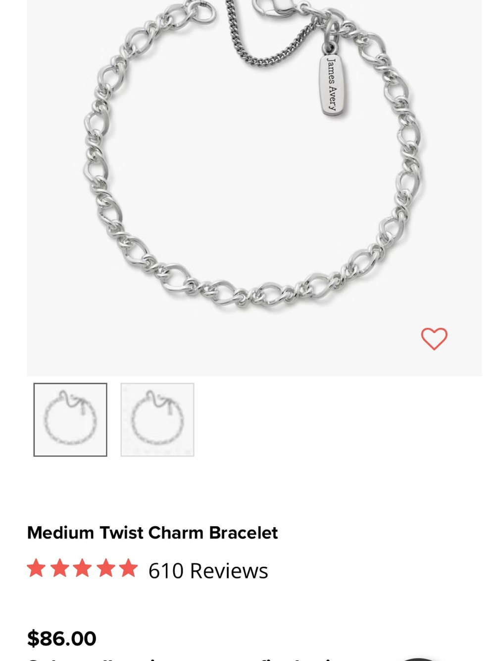 Medium twisted charm bracelet - Picture 3 of 3
